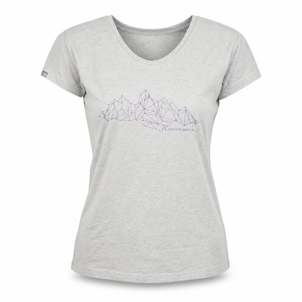 Karrimor Womens Grey V-Neck Short Sleeve T-Shirt Size 10
