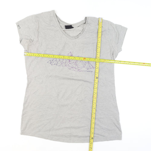 Karrimor Womens Grey V-Neck Short Sleeve T-Shirt Size 10