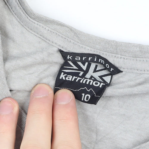 Karrimor Womens Grey V-Neck Short Sleeve T-Shirt Size 10