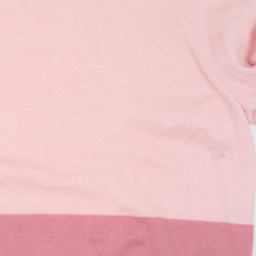 Marks and Spencer Womens Pink Merino Wool Crew Neck Jumper Size 12