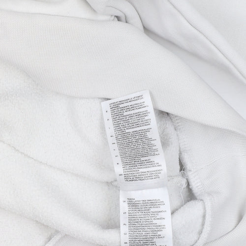 Adidas Women Beige Hooded Pullover Sweatshirt Size 12 Cotton Blend