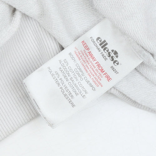 Ellesse Womens Pink Ombre Crew Neck Sweatshirt UK 12 Cotton Blend