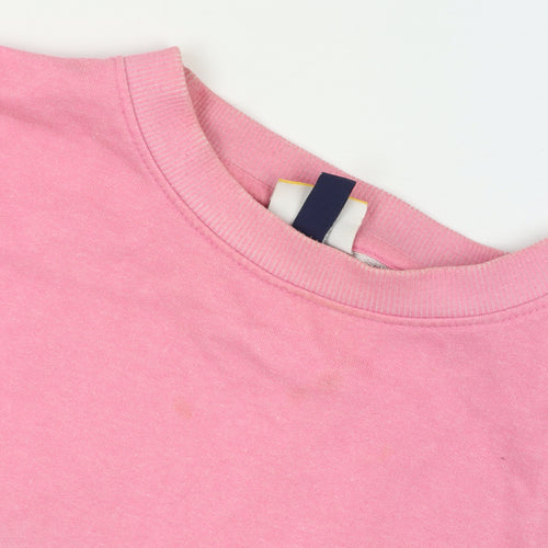 Ellesse Womens Pink Ombre Crew Neck Sweatshirt UK 12 Cotton Blend