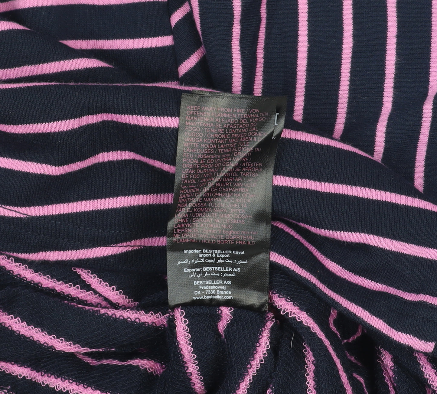 Vero Moda Women's Blue Pink Striped A-Line Knit Dress Size S