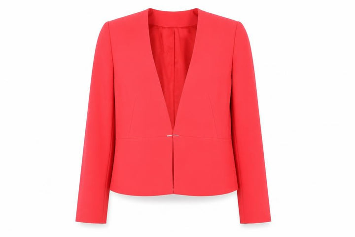 Mango Women Red Tailored Lined Slim Fit Blazer Size 12