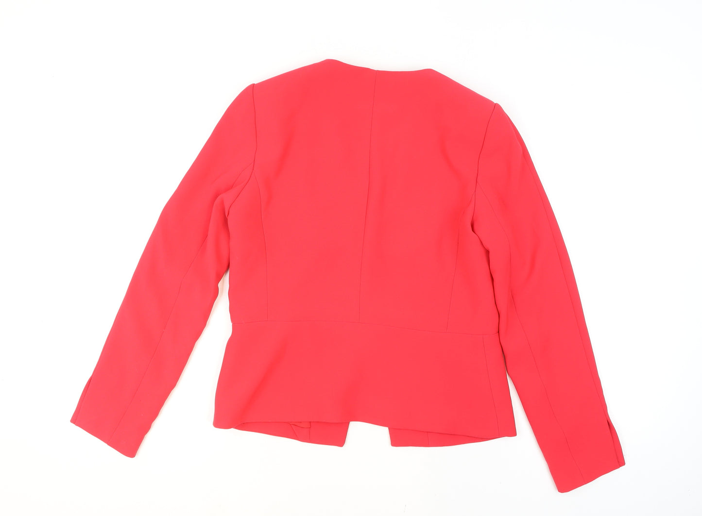 Mango Women Red Tailored Lined Slim Fit Blazer Size 12
