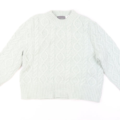 Mint Velvet Women's Ivory Cable-Knit Wool Alpaca Jumper M