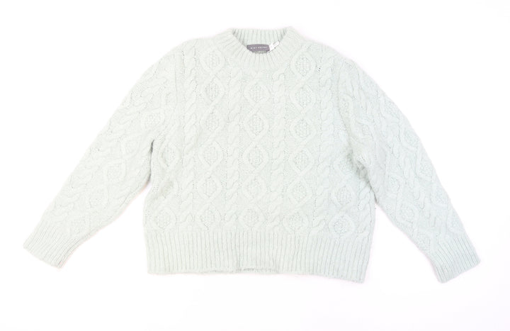 Mint Velvet Women's Ivory Cable-Knit Wool Alpaca Jumper M