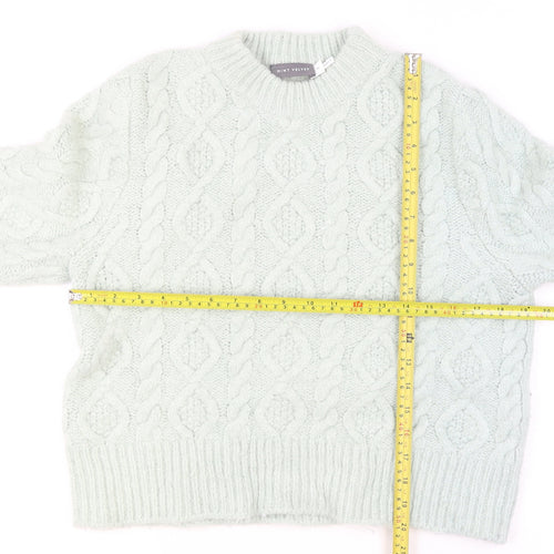 Mint Velvet Women's Ivory Cable-Knit Wool Alpaca Jumper M
