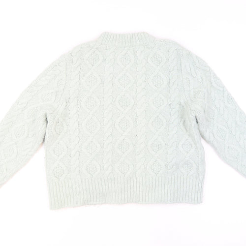 Mint Velvet Women's Ivory Cable-Knit Wool Alpaca Jumper M