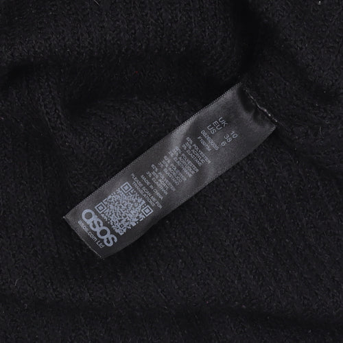 ASOS Women Black V-Neck Knit Pullover Jumper Size 10
