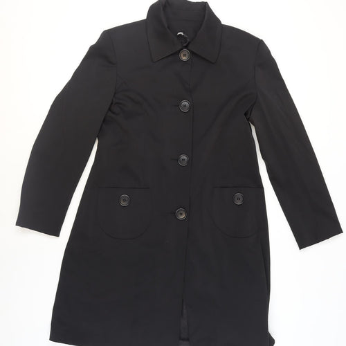 Florence + Fred Women's Black Long Trench Coat Size 14