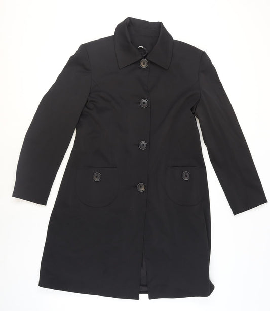 Florence + Fred Women's Black Long Trench Coat Size 14