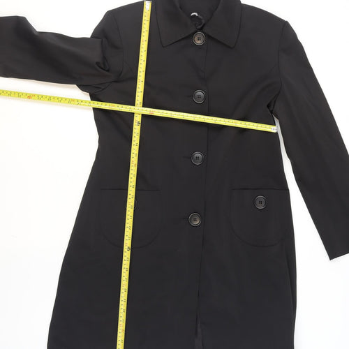 Florence + Fred Women's Black Long Trench Coat Size 14