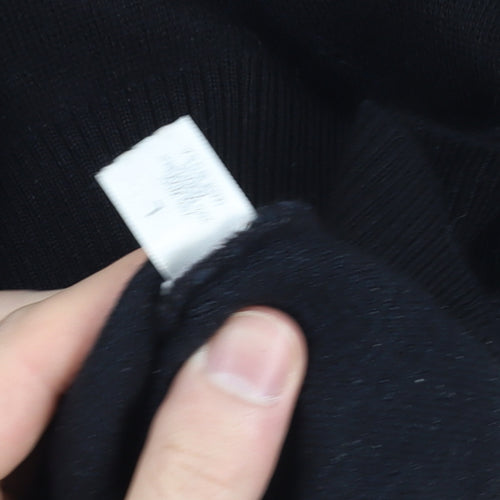 St. Croix Mens Black Wool Argyle Crew Neck Pullover Jumper L