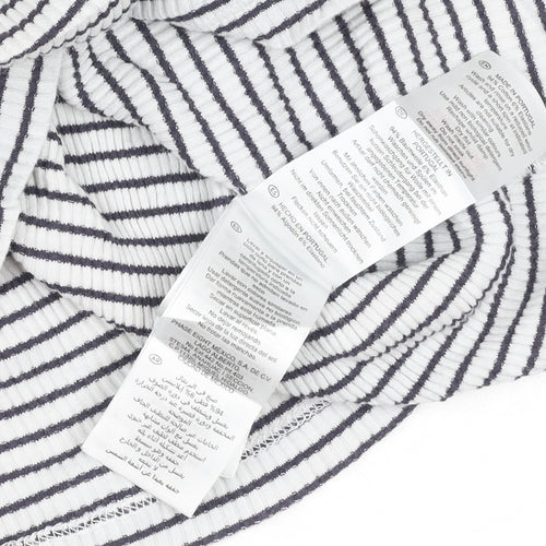 Hobbs Women’s White Striped Long Sleeve Cotton Jersey Top XS