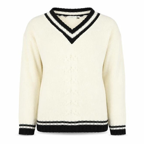 PrettyLittleThing Women Ivory V-Neck Knit Jumper Size S