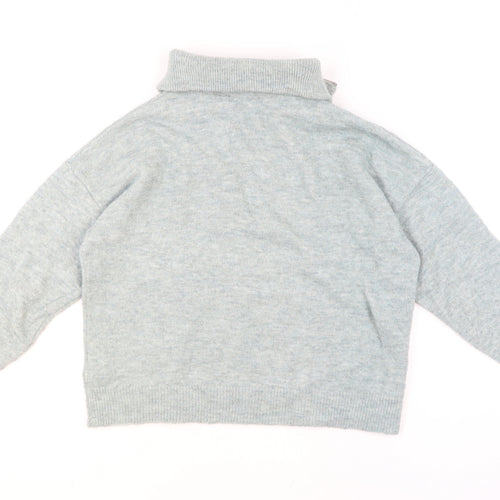 Golddigga Women’s Grey 1/2 Zip High Neck Knit Jumper Size 12