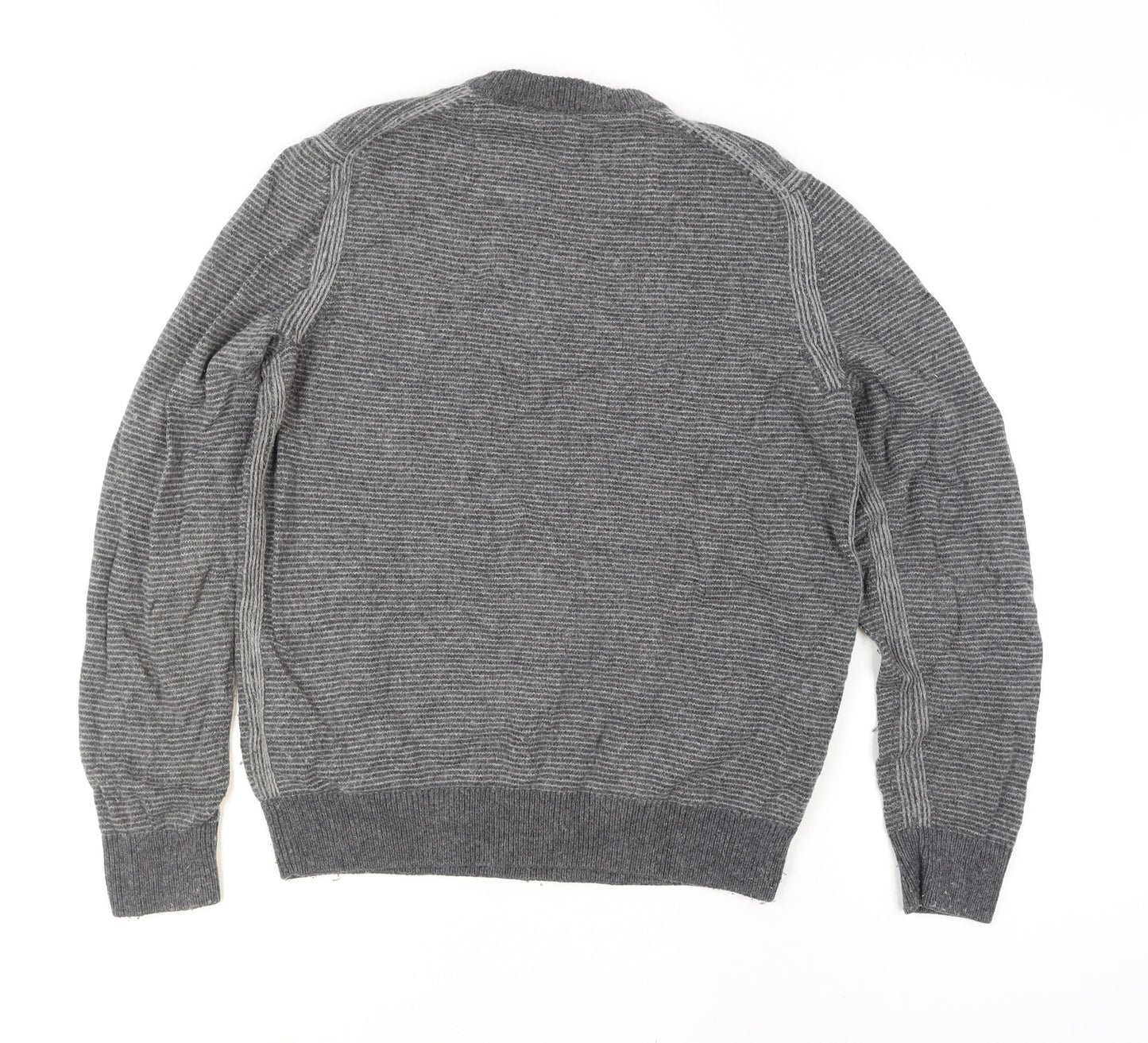 Hugo Boss Men's Grey Wool Crew Neck Pullover Jumper Size M