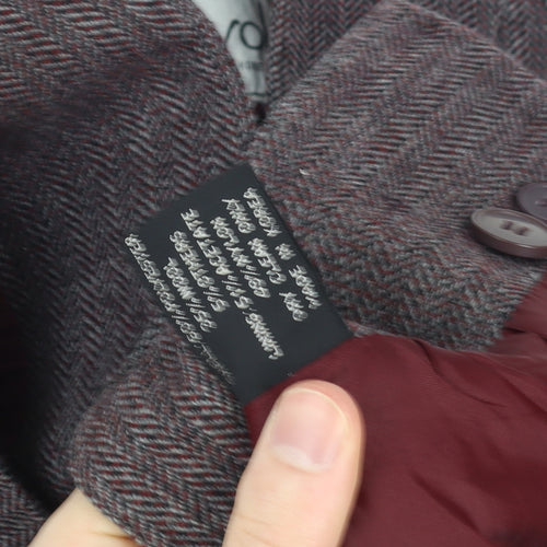 Le Soleil Women Brown Tweed Single-Breasted Blazer Size 12 Wool Blend