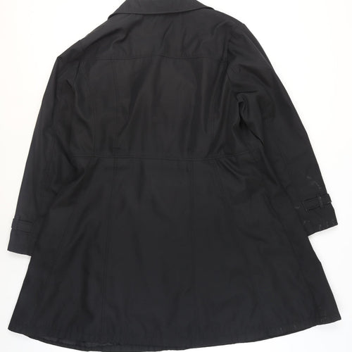 Simply Be Women's Black Mid-Length Pea Coat Size 18