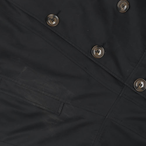 Simply Be Women's Black Mid-Length Pea Coat Size 18
