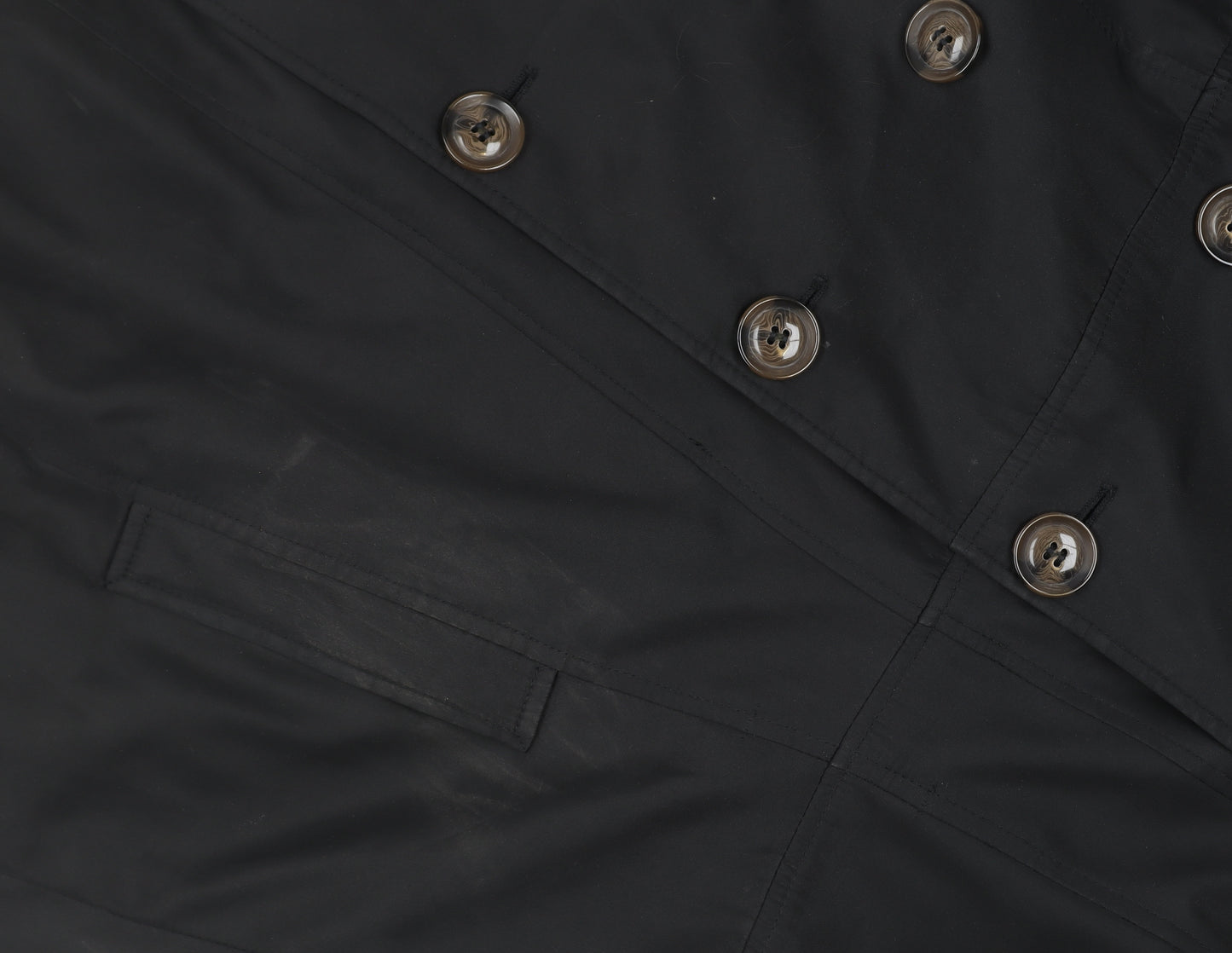 Simply Be Women's Black Mid-Length Pea Coat Size 18