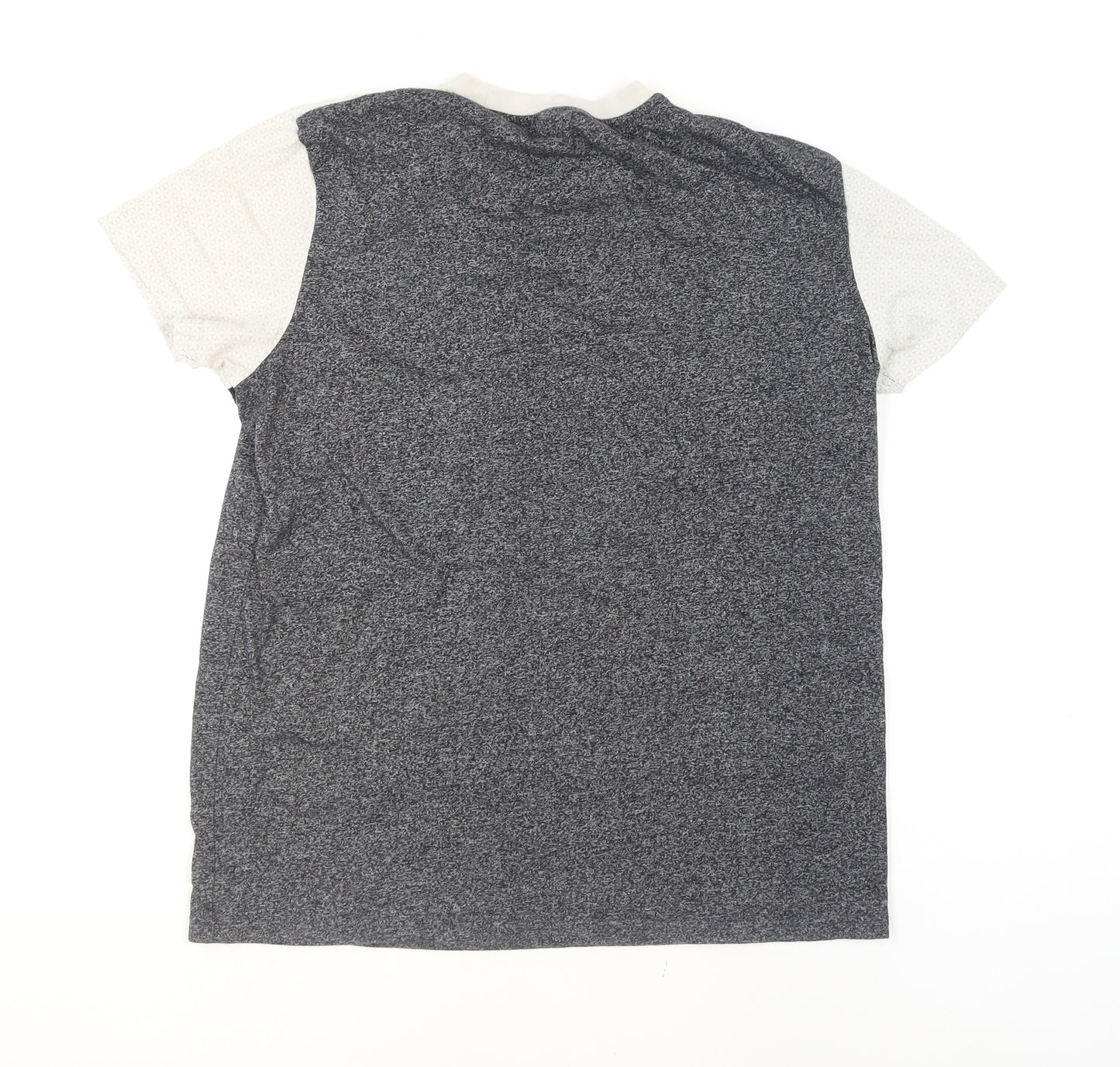 McKenzie Men's Grey Colourblock Short Sleeve Crew Neck T-Shirt Size M