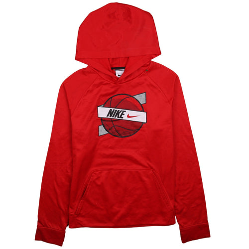 Nike Men's Red XL Therma-Fit Pullover Hoodie Basketball Graphic