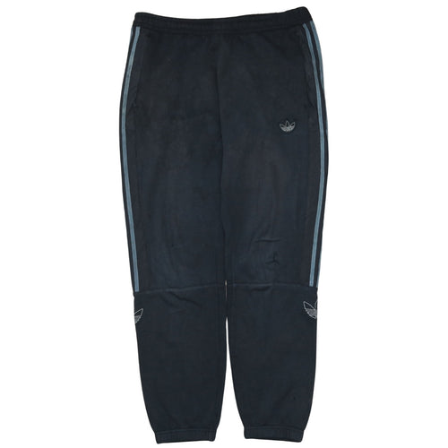 Adidas Men Black Jogger Fleece Activewear Trousers Size L