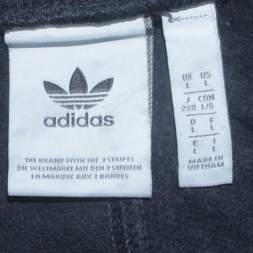 Adidas Men Black Jogger Fleece Activewear Trousers Size L