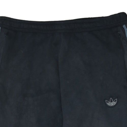 Adidas Men Black Jogger Fleece Activewear Trousers Size L