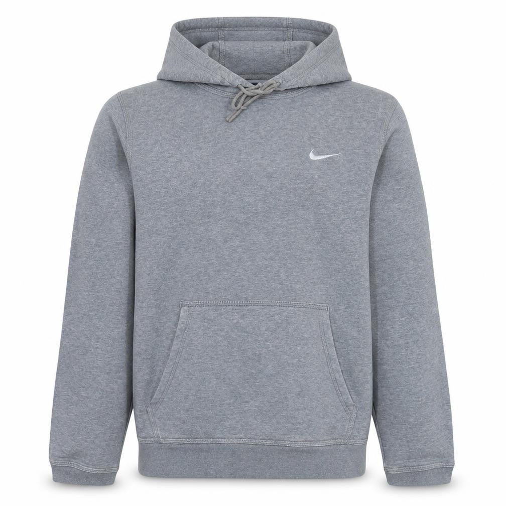 Front view of Nike Men's Grey Pullover Hoodie M Sports Fleece