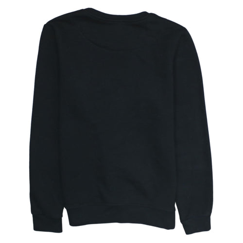Calvin Klein Womens Black Small Pullover Sweatshirt Rhinestone Logo