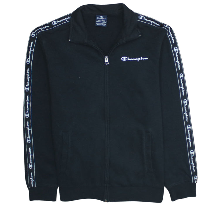 Champion Boys Black 13-14 Years Track Jacket Full Zip Sports Top