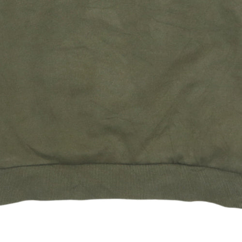 Puma Boys Khaki Green Crew Neck Sweatshirt XL 14-15 Years Logo Graphic