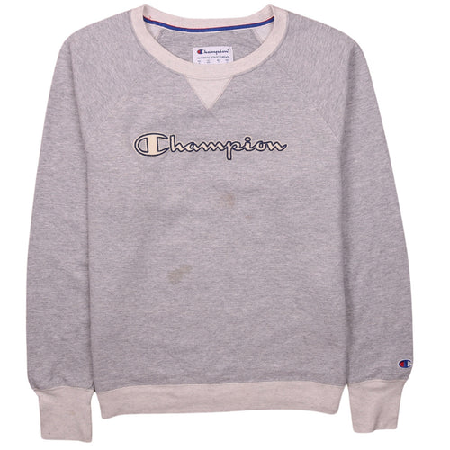 Champion Men's Grey Pullover Sweatshirt M Logo Athletic