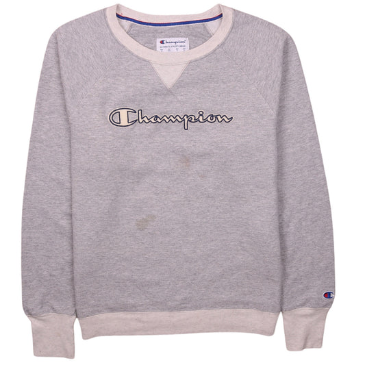 Champion Men's Grey Pullover Sweatshirt M Logo Athletic