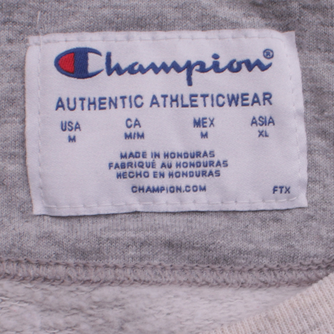 Champion Men's Grey Pullover Sweatshirt M Logo Athletic