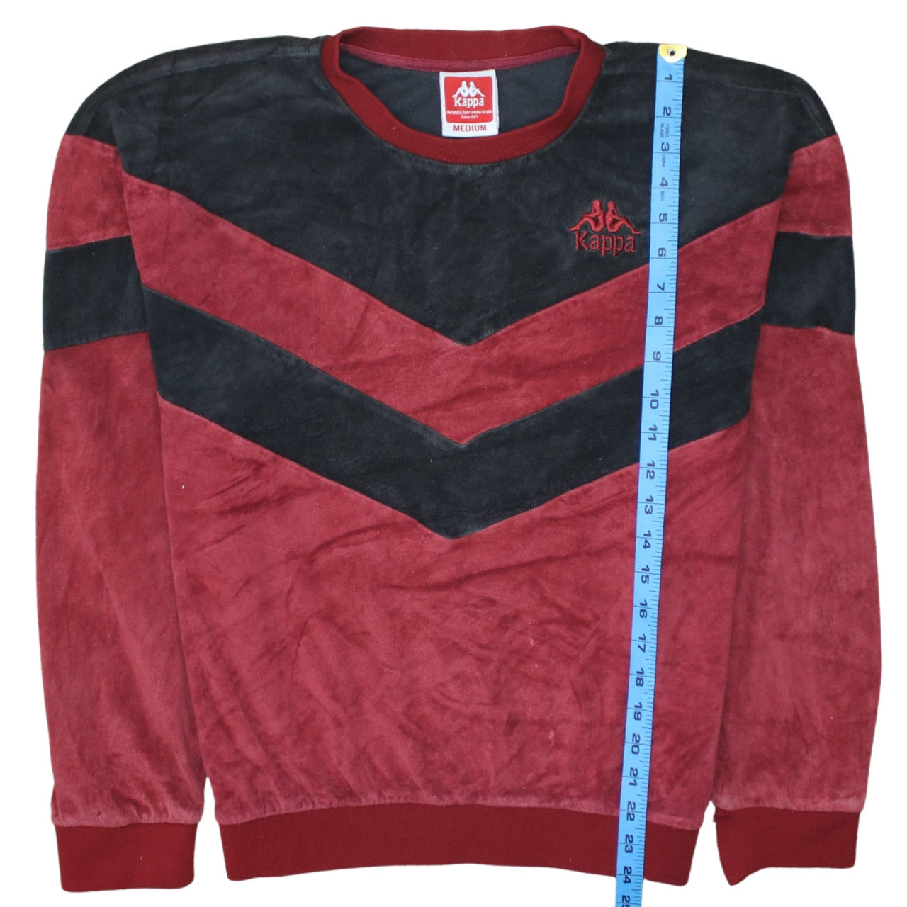 Kappa Women’s Black & Maroon Pullover Sweatshirt Medium