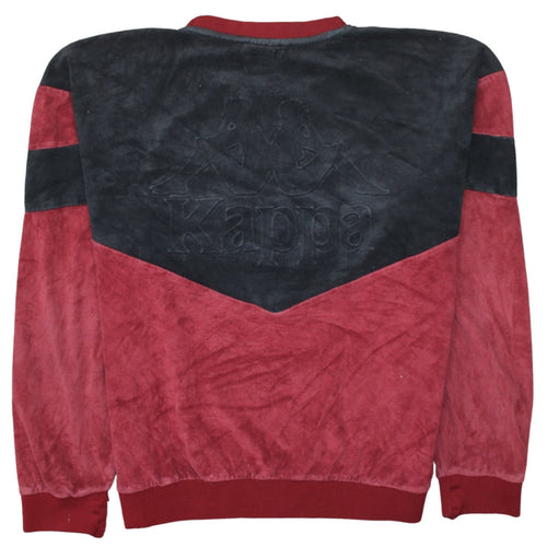 Kappa Women’s Black & Maroon Pullover Sweatshirt Medium
