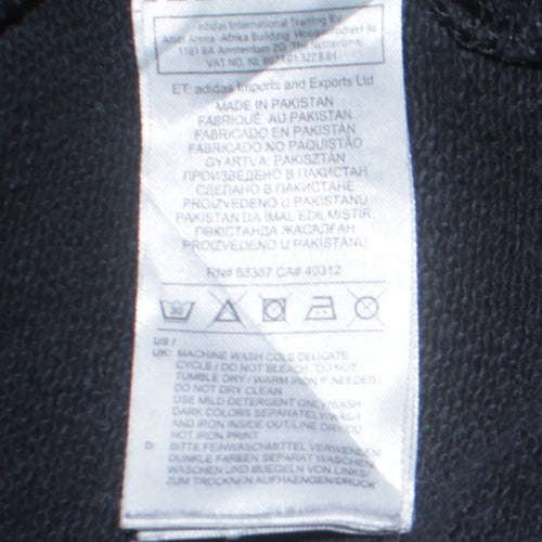 Adidas Women's Black Logo Pullover Hoodie Size 8 Regular Fit