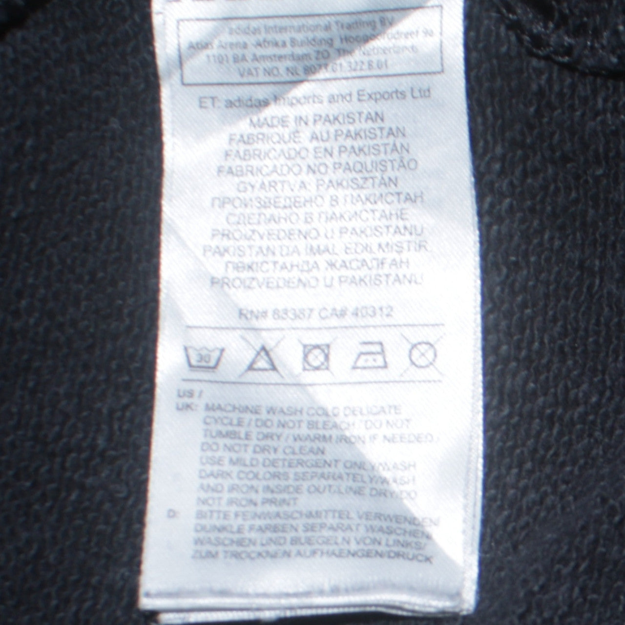 Adidas Women's Black Logo Pullover Hoodie Size 8 Regular Fit