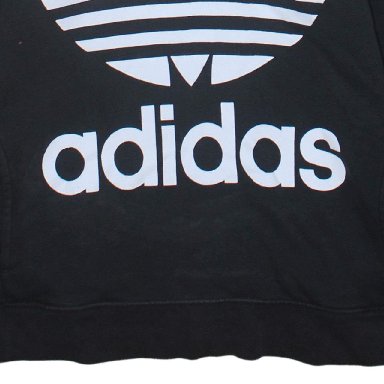 Adidas Women's Black Logo Pullover Hoodie Size 8 Regular Fit