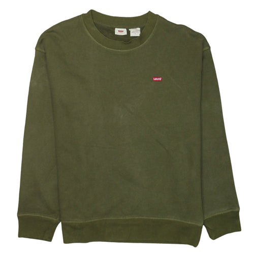 Levi's Women's Green Crew Neck Pullover Sweatshirt Size L
