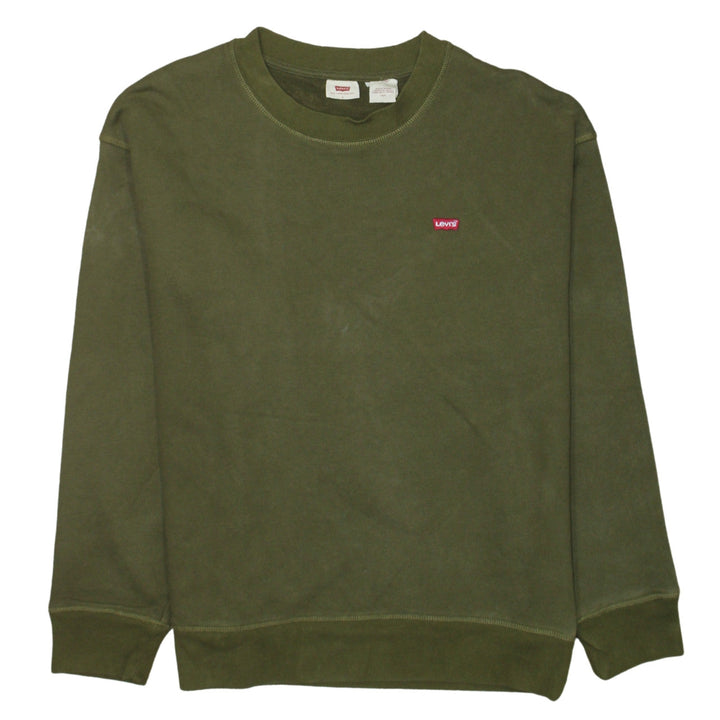 Levi's Women's Green Crew Neck Pullover Sweatshirt Size L