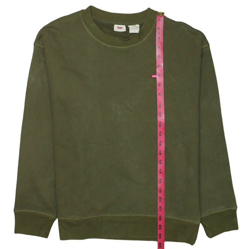 Levi's Women's Green Crew Neck Pullover Sweatshirt Size L