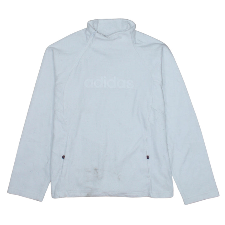 Adidas Women White Size 14 Long Sleeve Pullover Sweatshirt