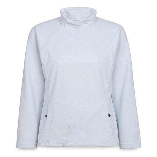 Front view of Adidas Women White, size 14, Long Sleeve Pullover Sweatshirt