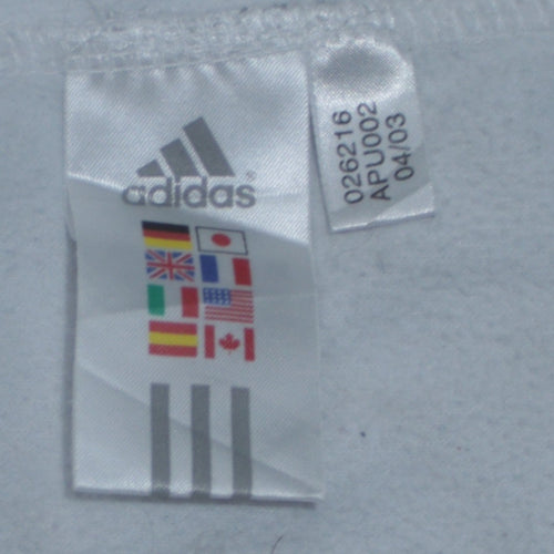 Adidas Women White Size 14 Long Sleeve Pullover Sweatshirt